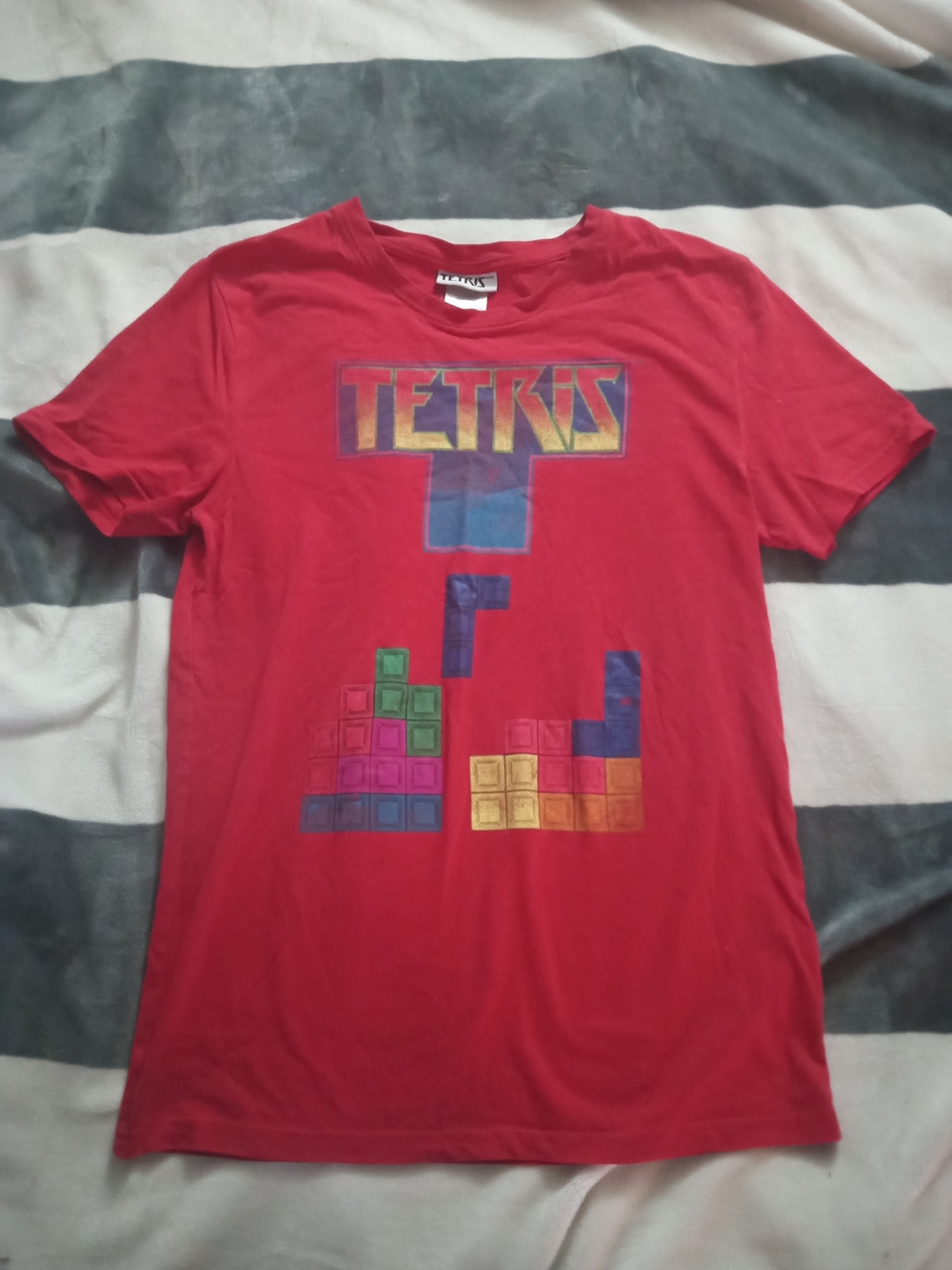Tetris Graphic Short Sleeve Tee - Red